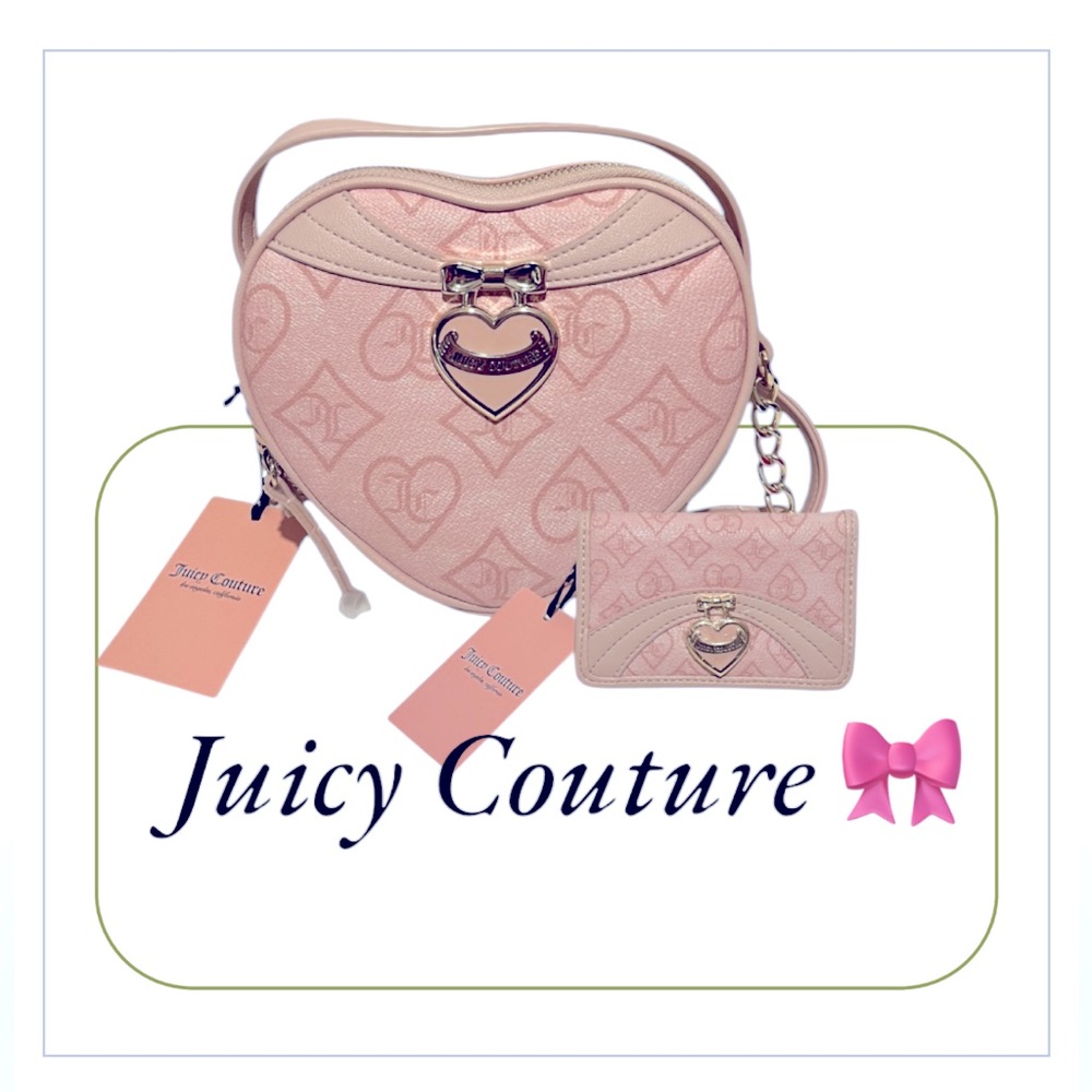 🎀 Juicy Couture Pink Clay Precious Moments Crossbody + Matching Wallet NWT  🎀
